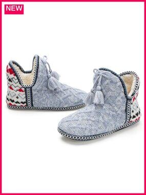 Women's Fuzzy Fleece Memory Foam Boot Slippers Non Slip Indoor Outdoor